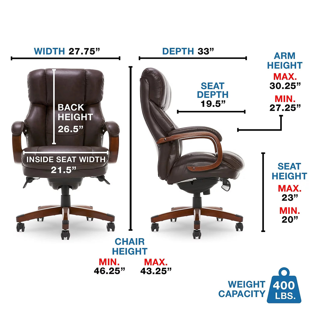 Biscuit Brown Faux Leather Ergonomic Executive Chair A684127