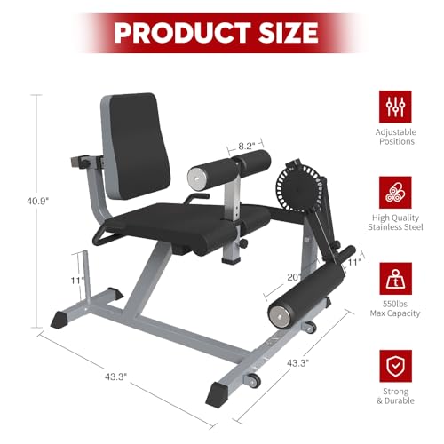 Adjustable Leg Extension and Curl Machine Y507