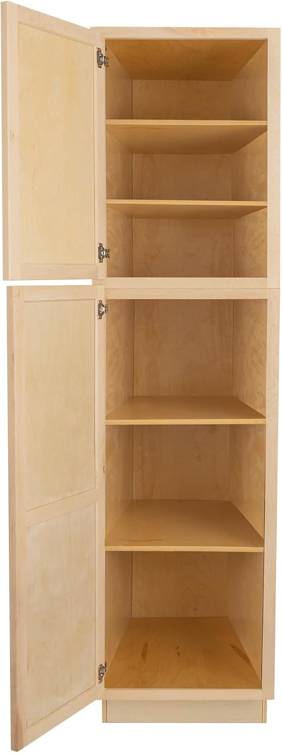 Raw Maple 24" D x 24" W x 84" H Plywood Base Kitchen Cabinet J90101