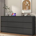 White 9 Drawer Wood Dresser Y40146