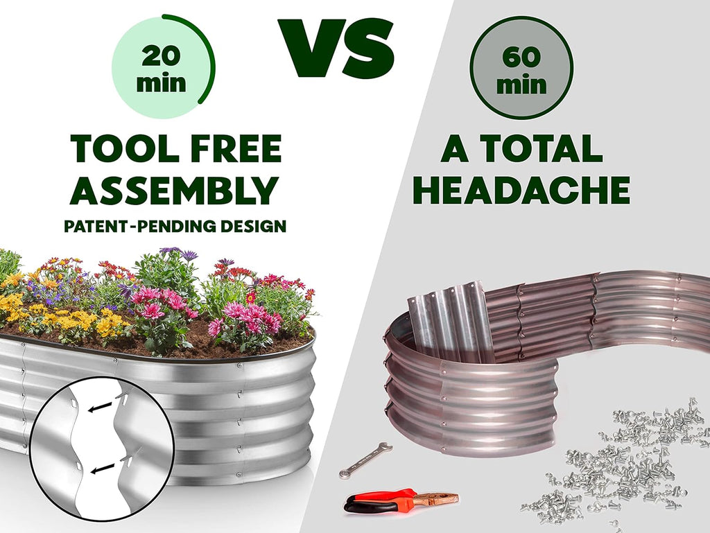 Galvanized Metal Raised Garden Bed K739540