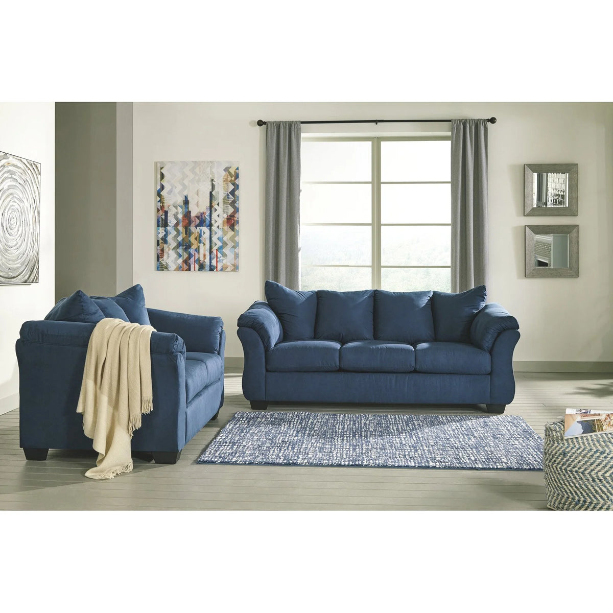 Blue Loveseat R856