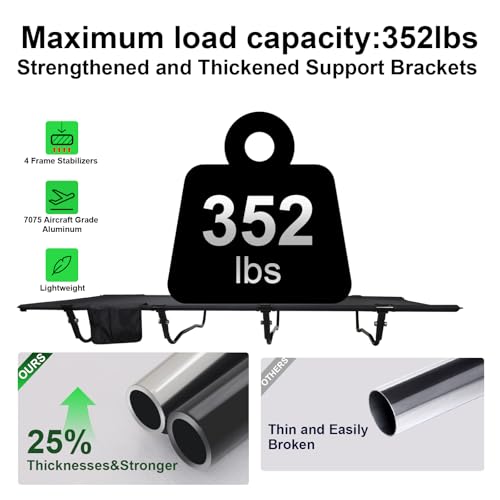 Ultralight Portable Folding Camping Cot, Black O8893