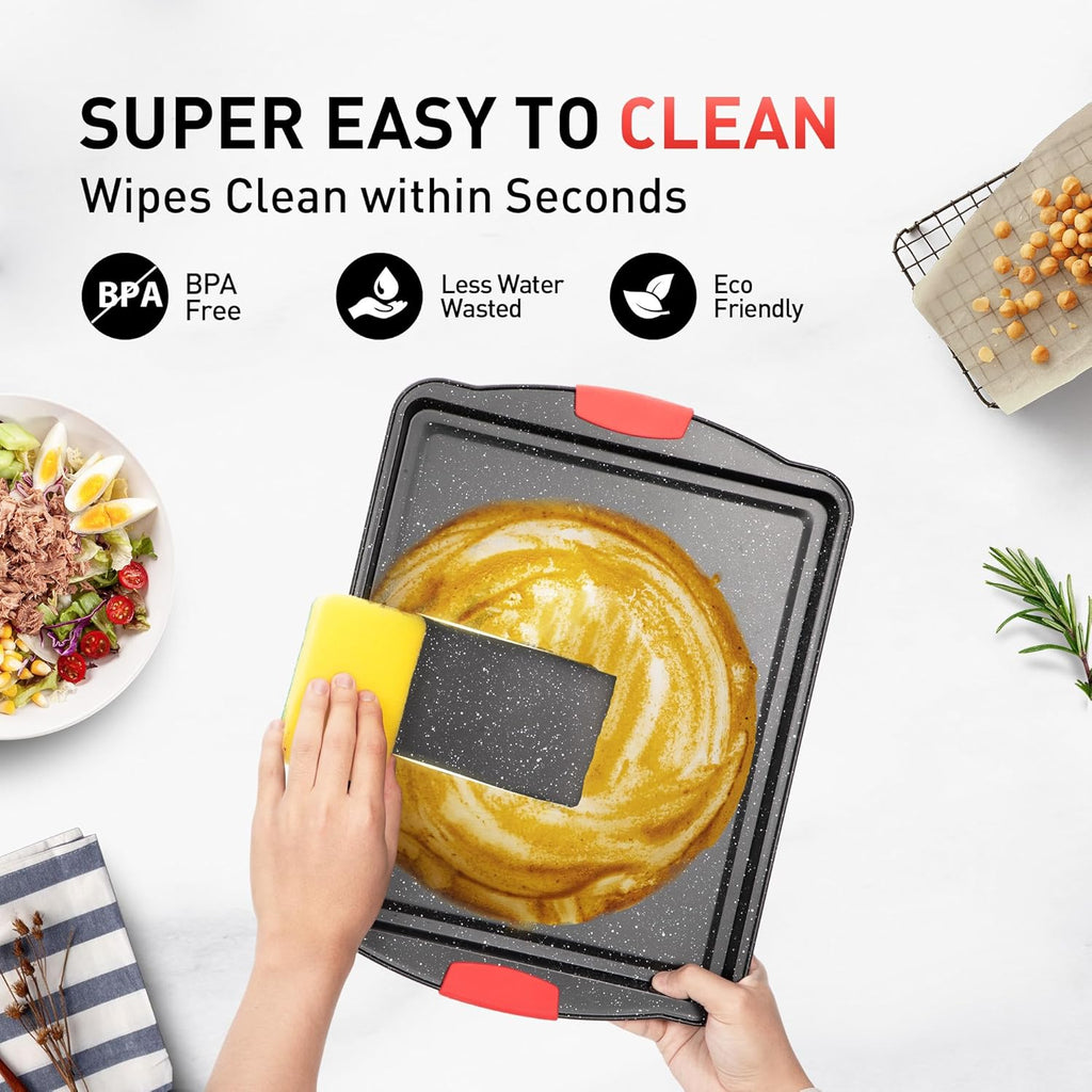 18-Piece Nonstick Carbon Steel Black Baking Pans Set R31378
