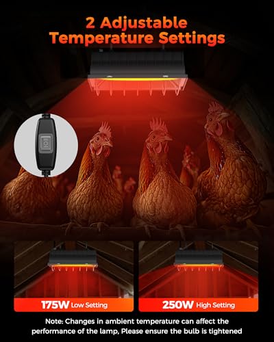 250W Waterproof Infrared Heat Lamp with Adjustable Temp & Height S799188