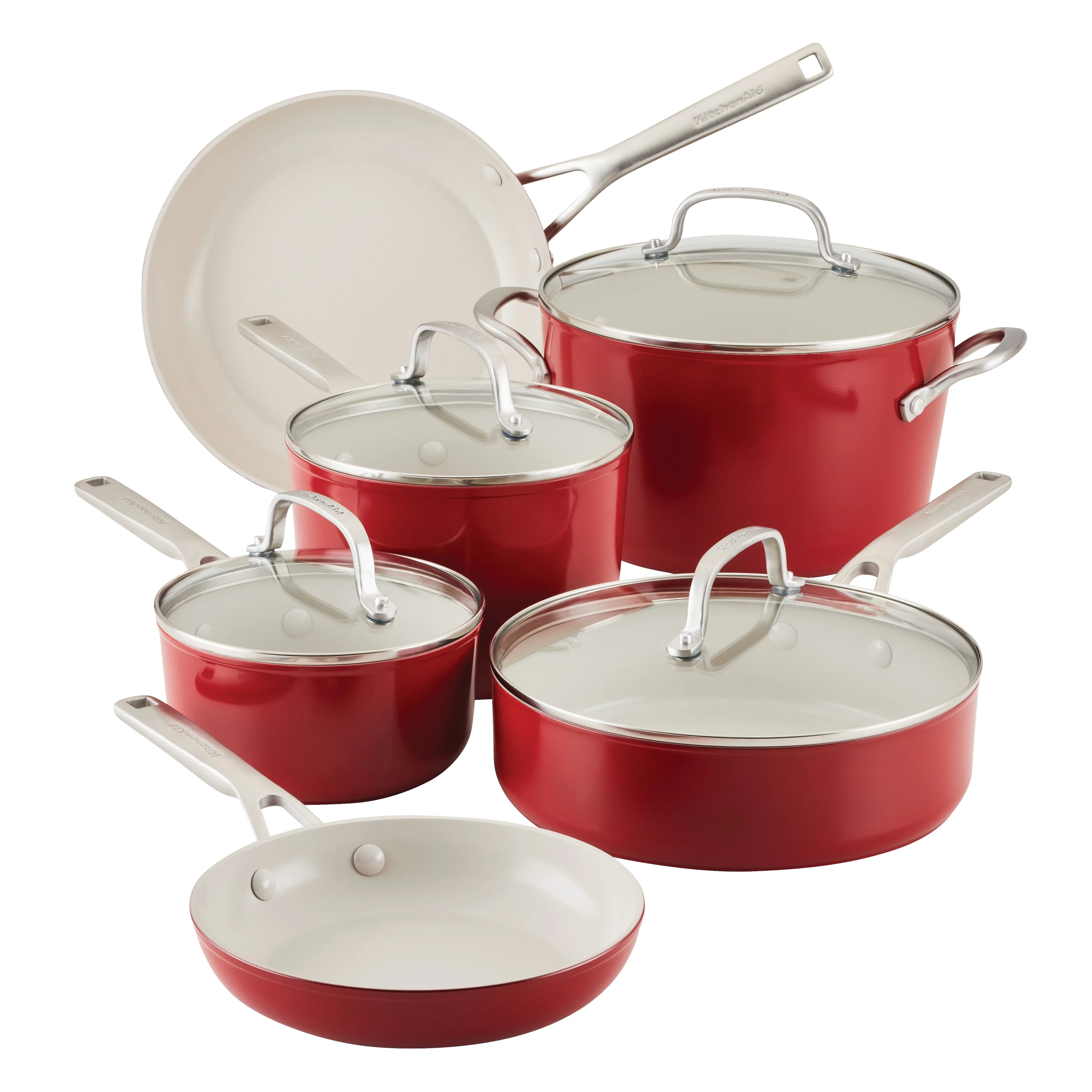 10 Piece Hard Anodized Ceramic Nonstick Cookware Set U36268