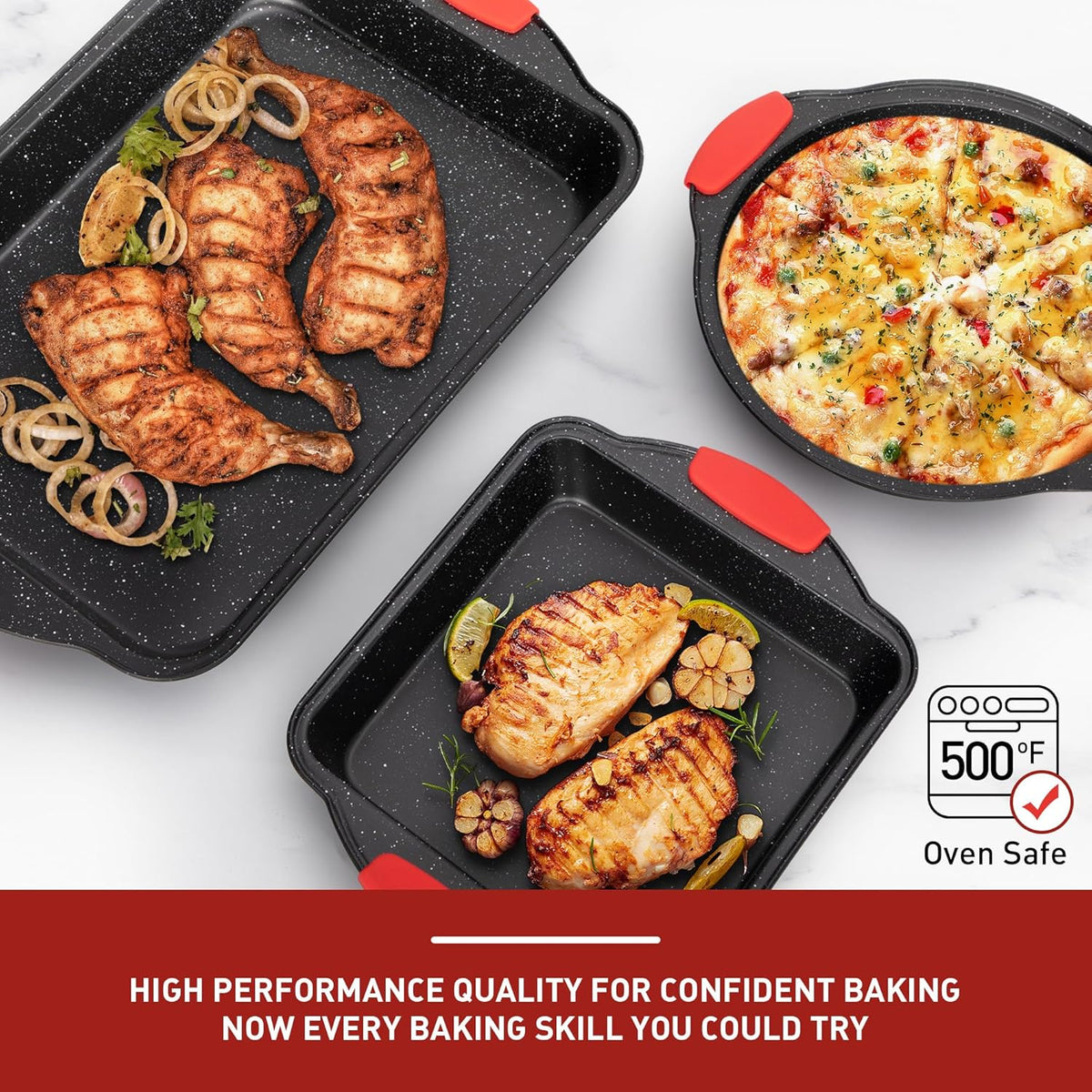18-Piece Nonstick Carbon Steel Black Baking Pans Set R31378