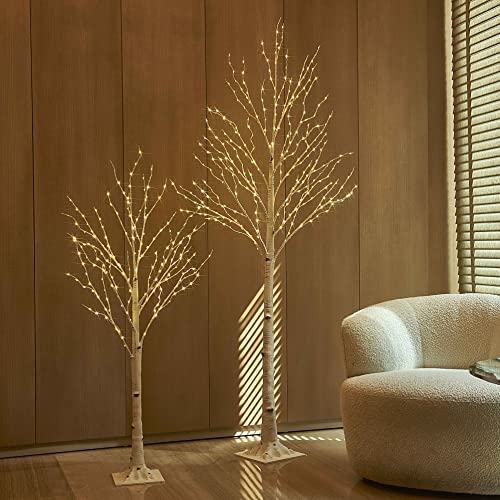 4FT 200 Fairy Lights Lighted Birch Tree E792197