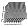 1" Thick EVA Interlocking Foam Gym Flooring Mat, Black (24 Sq Ft) M77734