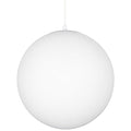 14" Mid-Century Modern Hanging Orb Pendant Light with Smooth Matte White Frosted Diffuser, Cool Brass Finish H308845
