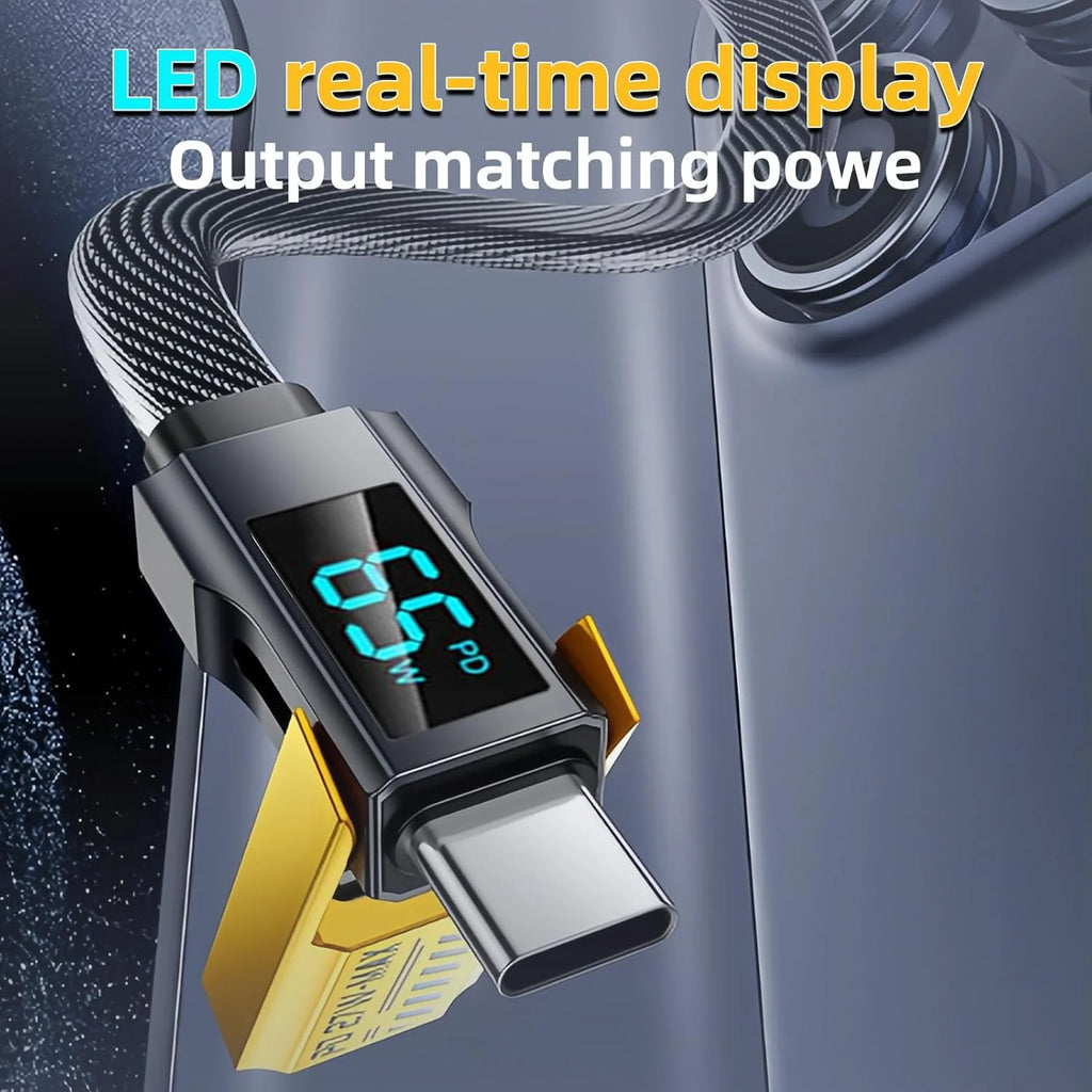4-in-1 6.6FT fast charging cable with LED display W957