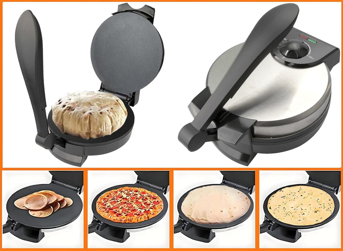 8 Inch Stainless Steel Non-Stick Electric Tortilla Maker V86966