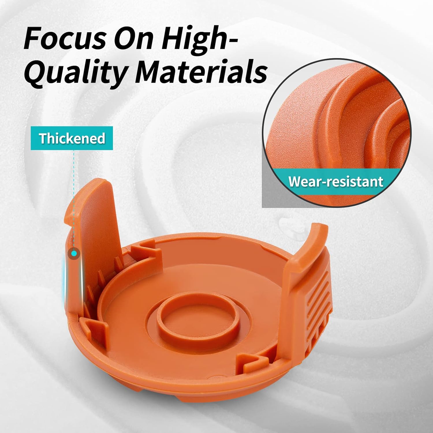3 Pack Trimmer Replacement Spool Cap Covers O71296