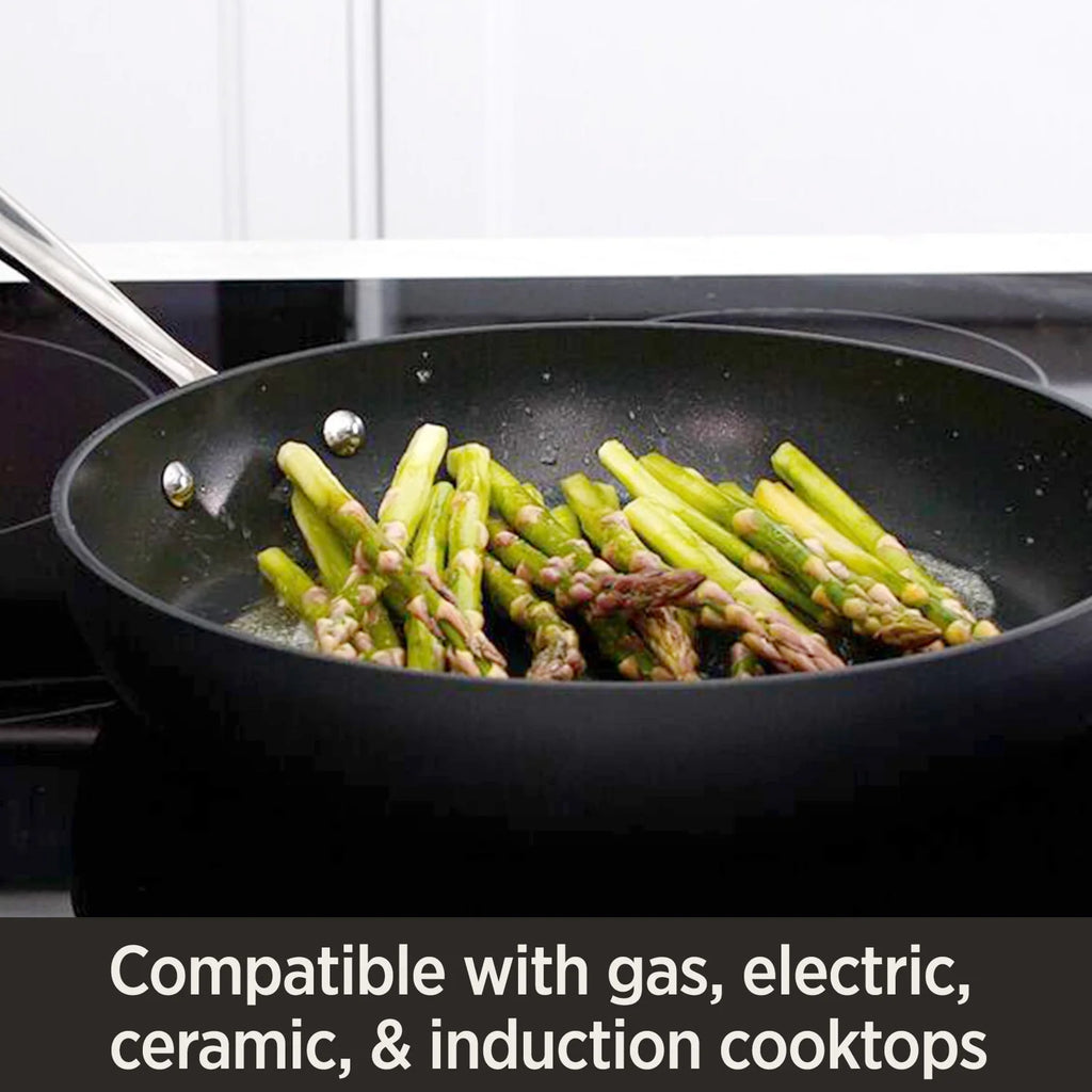 12-Inch Hard Anodized Nonstick Fry Pan with lid E521