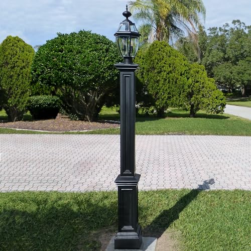White Outdoor Lamp Post M243686