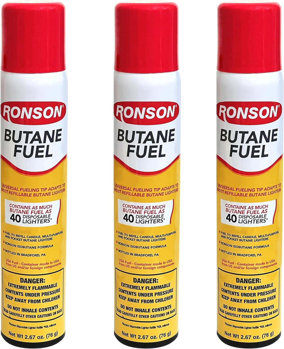 White Butane Refill 135ML (Pack of 3) H857