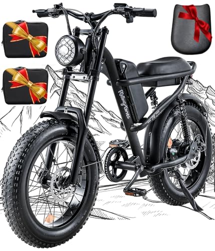 1500W Electric Bike with Full Suspension, 20" Fat Tire, 31.2AH Battery H5515