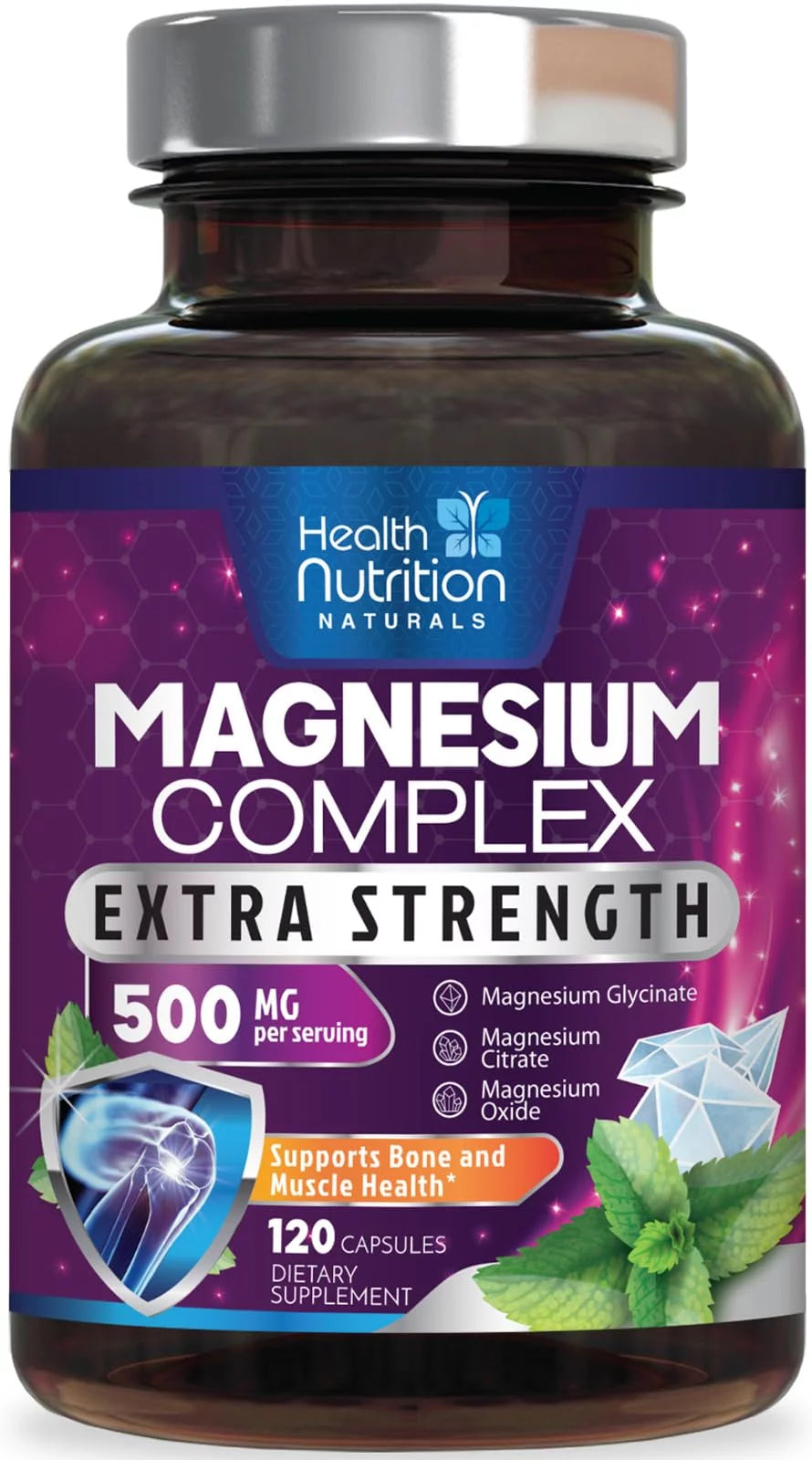 Magnesium Complex 500mg Chelated Magnesium Capsules, 120 Capsules S434859