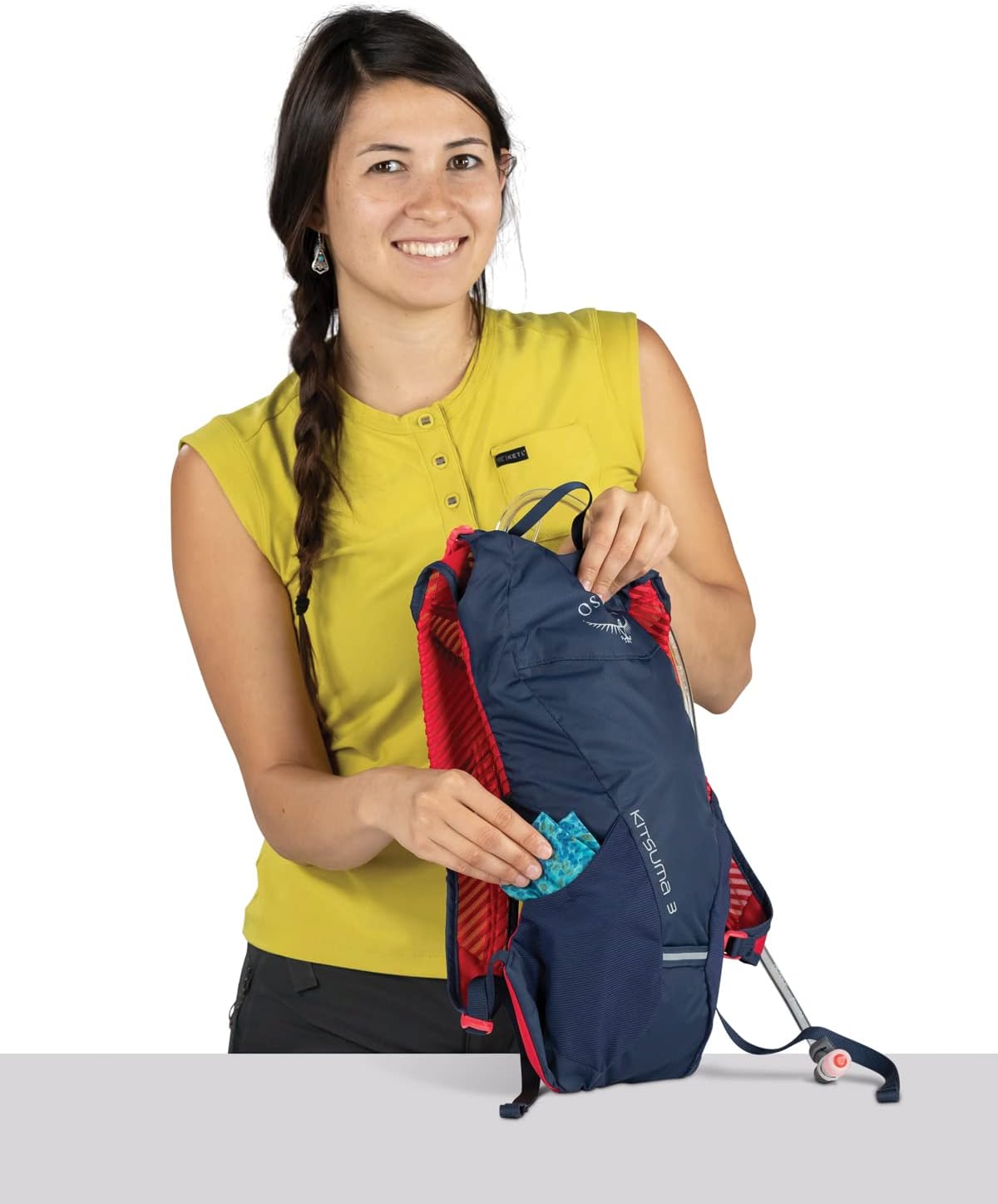 7L Women's Biking Backpack with Hydraulics Reservoir, Claret Red A865