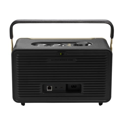 Retro Style Smart Home Speaker with Wi-Fi, Bluetooth and Voice Assistants (Black/Gold) B696344