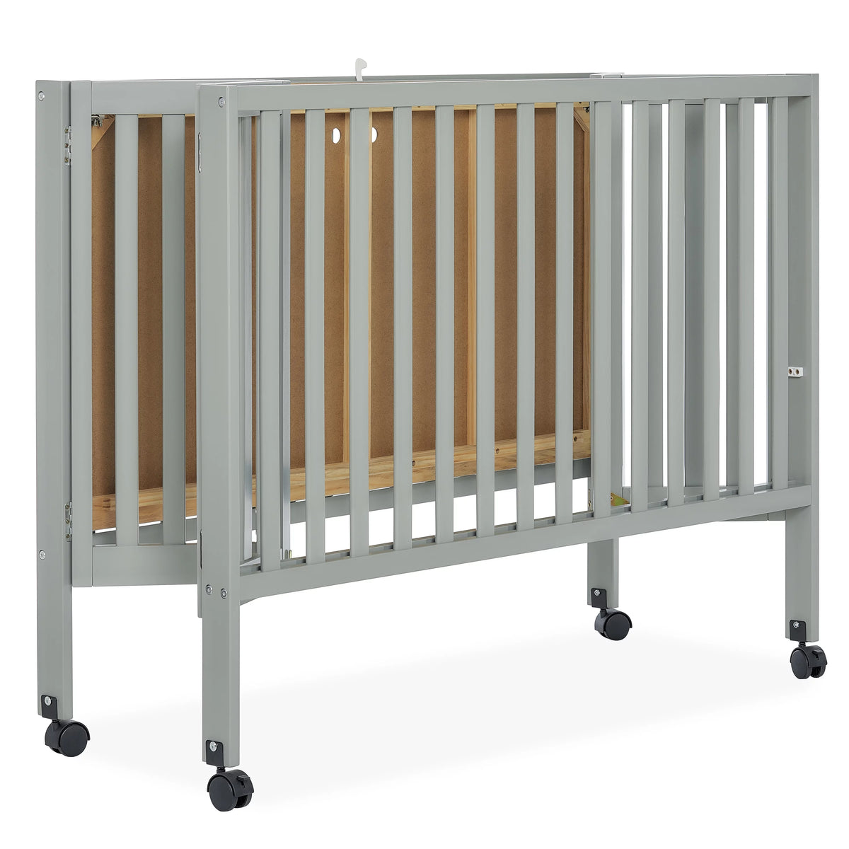 Cool Grey Full-Size Folding Crib F59181