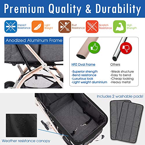 Taupe Light-Weight Pet Stroller with Aluminum Frame R56478