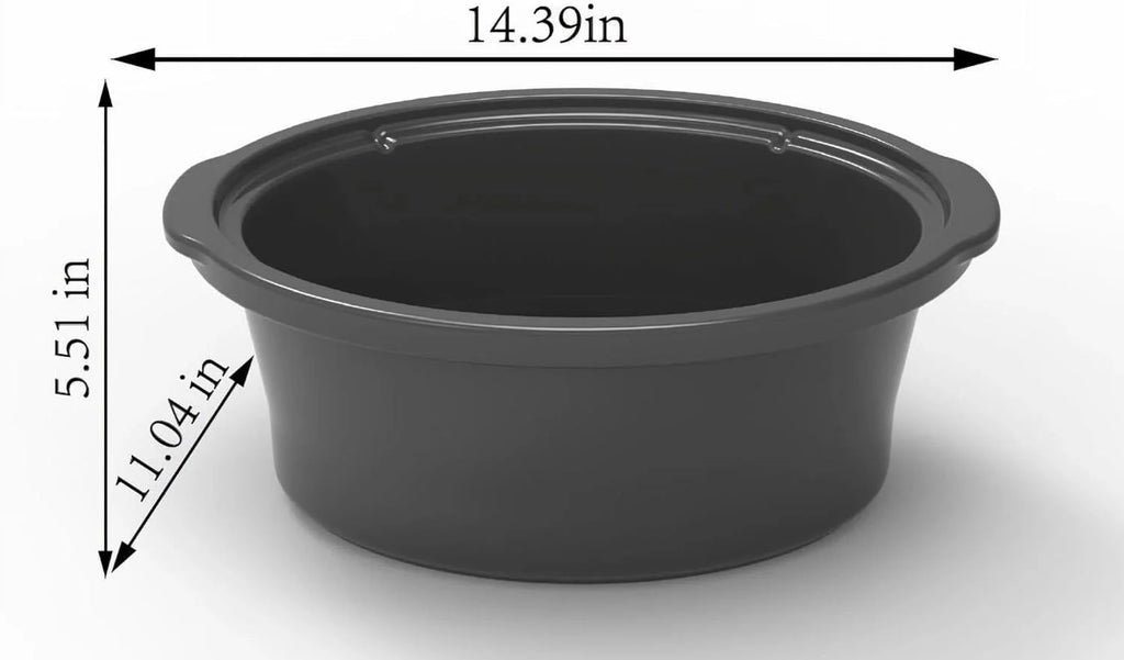 6 Quart Oval Stainless Steel Slow Cooker with Glass Lid U852