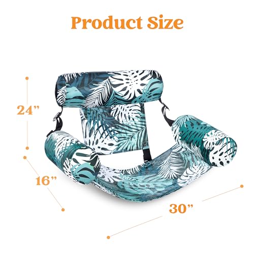 Inflatable Pool Lounge Chair with Plant Pattern C371