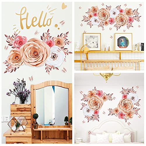 Large 3D Artificial Paper Flower Wall Decor F878822