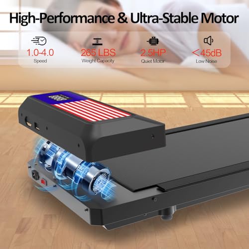 2.5 HP Under Desk Treadmill with Remote Control U6428