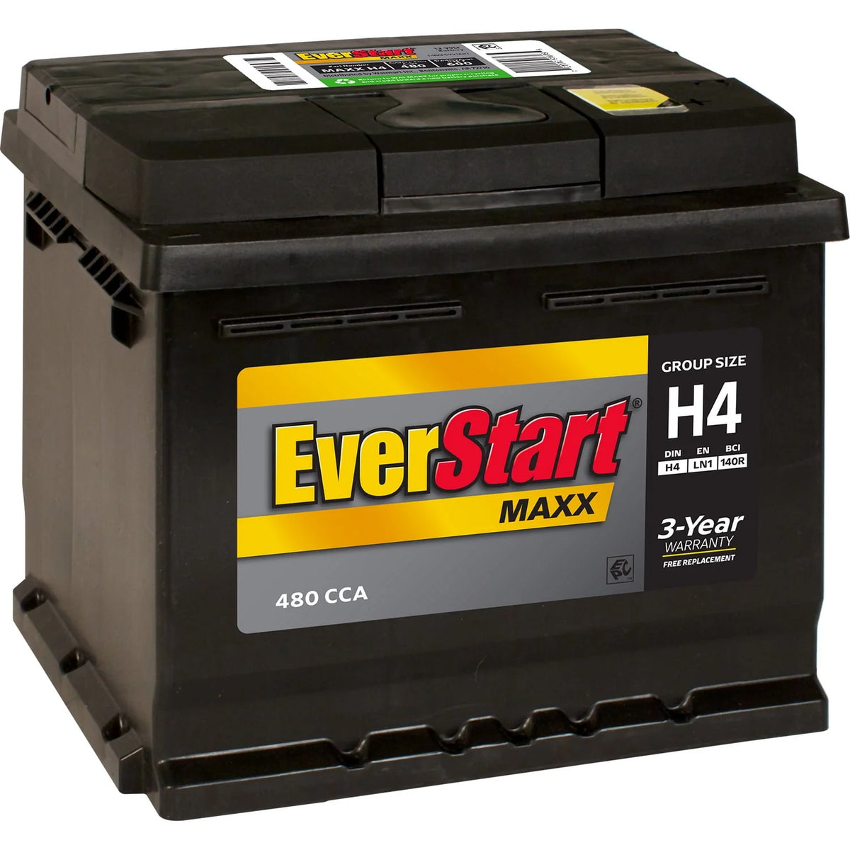 Group Size H4 12 Volt 480 CCA Lead Acid Automotive Battery E21360