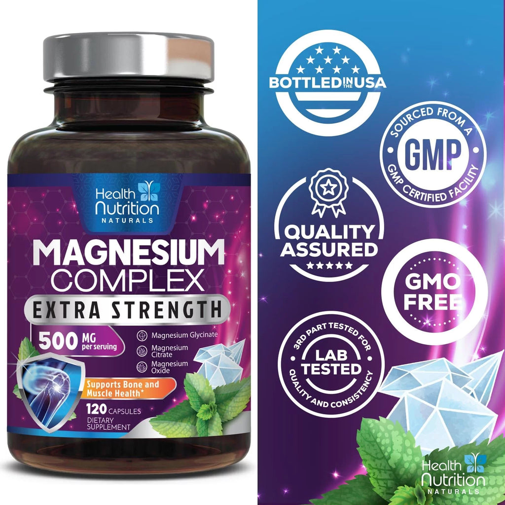 Magnesium Complex 500mg Chelated Magnesium Capsules, 120 Capsules S434859