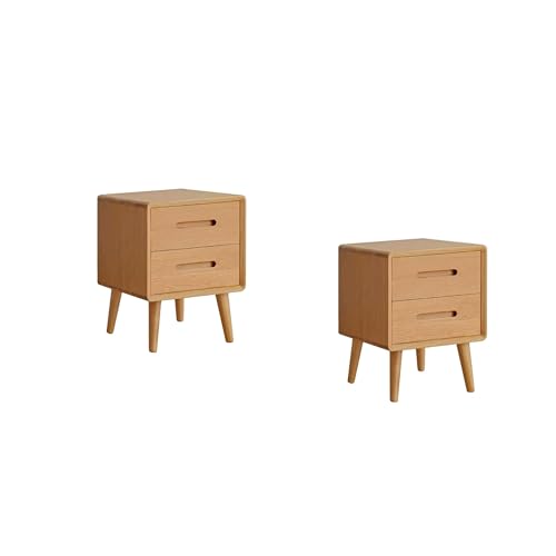 Solid Wood Night Stand with Two Drawers R30487
