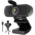 1080P Webcam with Microphone and Tripod Stand, Black A419185