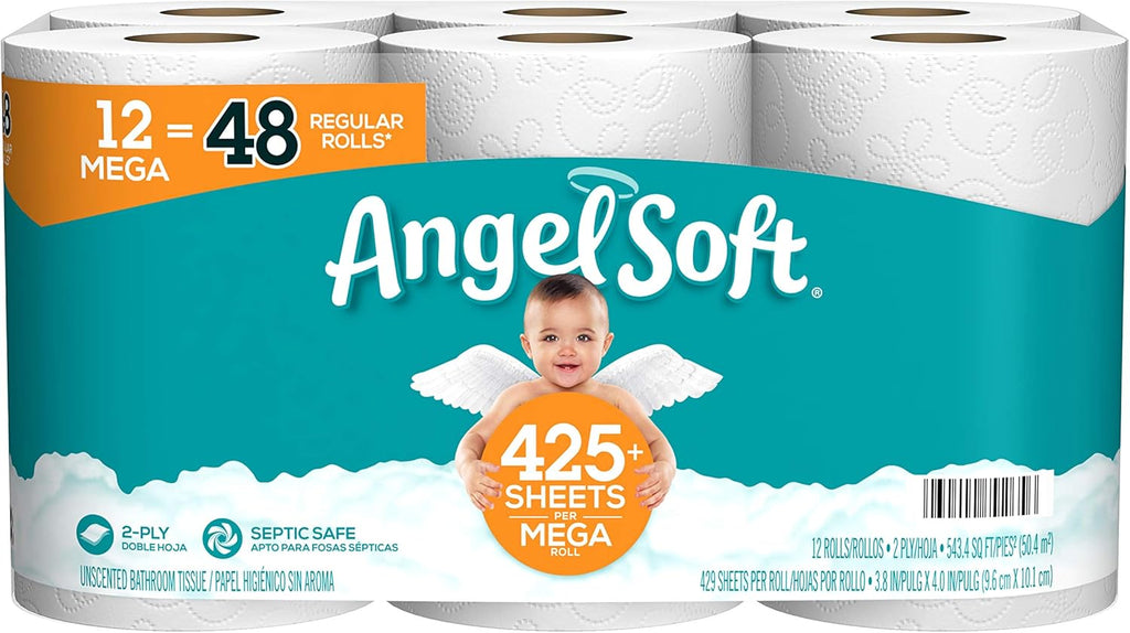 12 Mega Rolls 2-Ply Toilet Paper F27186