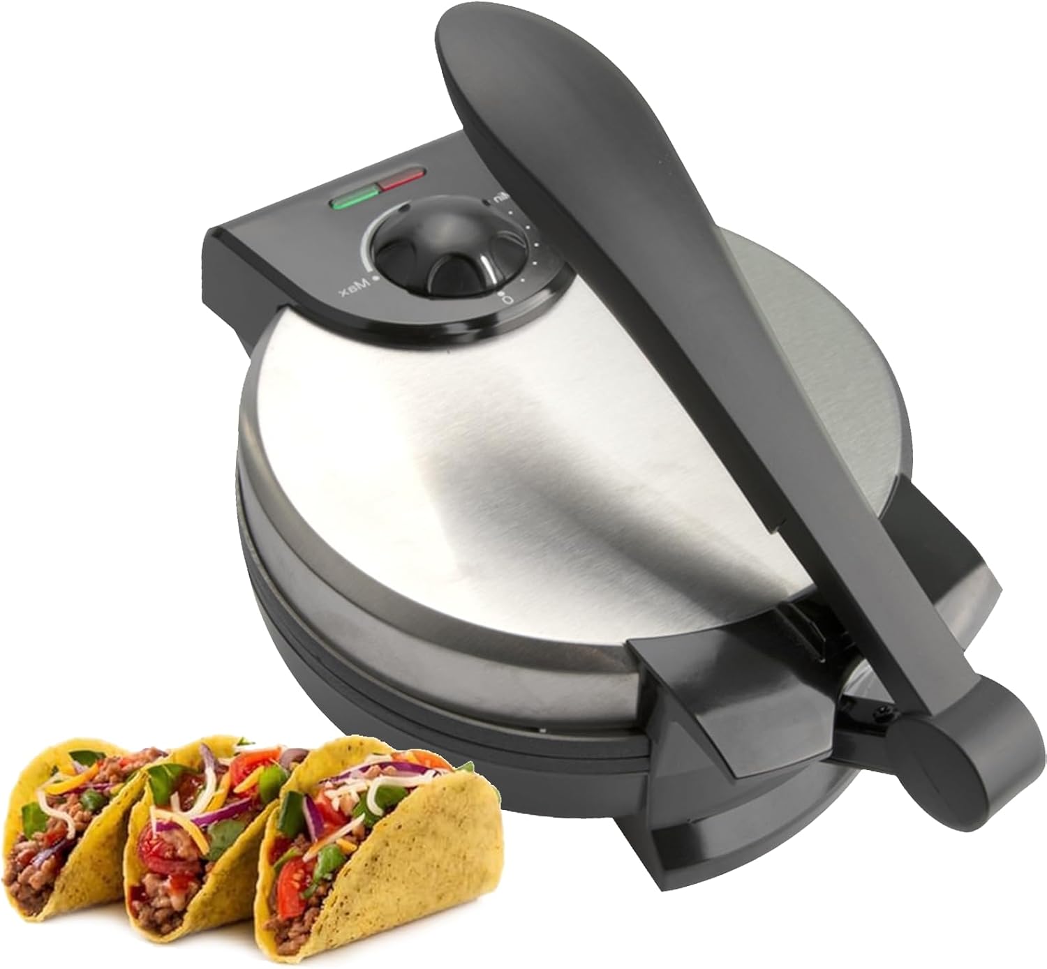 8 Inch Stainless Steel Non-Stick Electric Tortilla Maker V86966