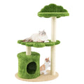 Multi-level Modern Wood Cat Tree with Sisal Scratching Posts A254
