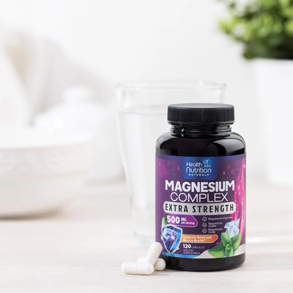 Magnesium Complex 500mg Chelated Magnesium Capsules, 120 Capsules S434859