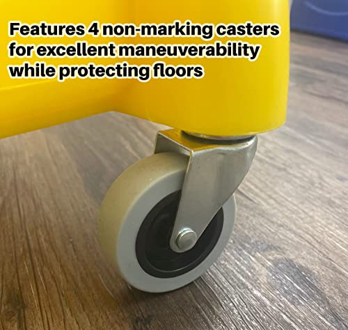 31 QT Yellow Mop Bucket and Wringer Combo on Wheels Q854221