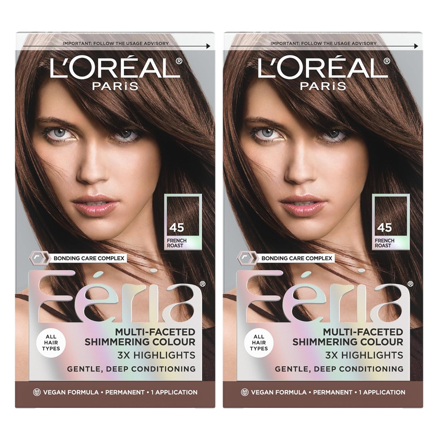 Pack of 2 Permanent Hair Color, French Roast B137