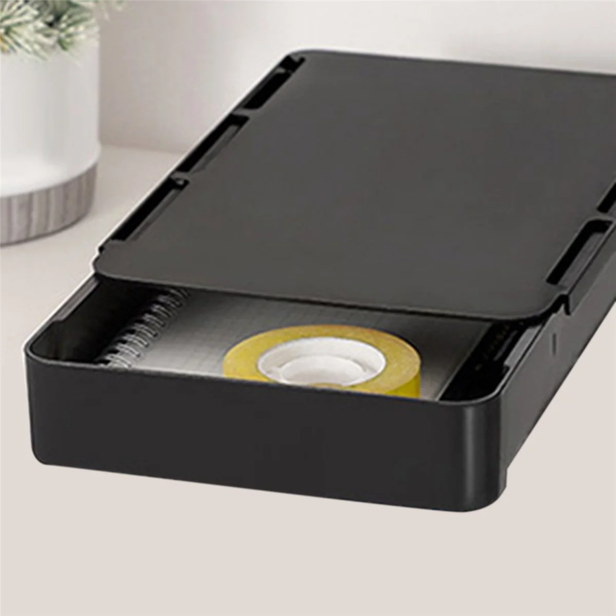 Black Self-Adhesive Desk Drawer Organizer H935