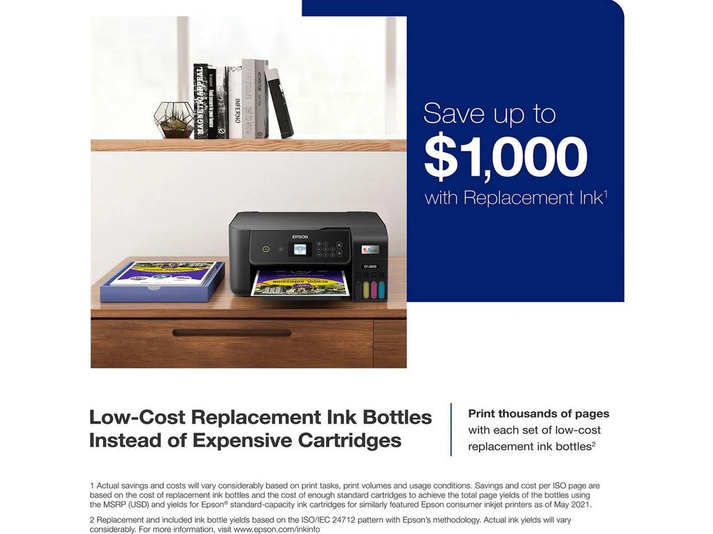 Black Wireless Color All-in-One Supertank Printer S3712