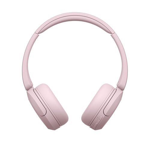 Pink Wireless On-Ear Headphones with Microphone C7667