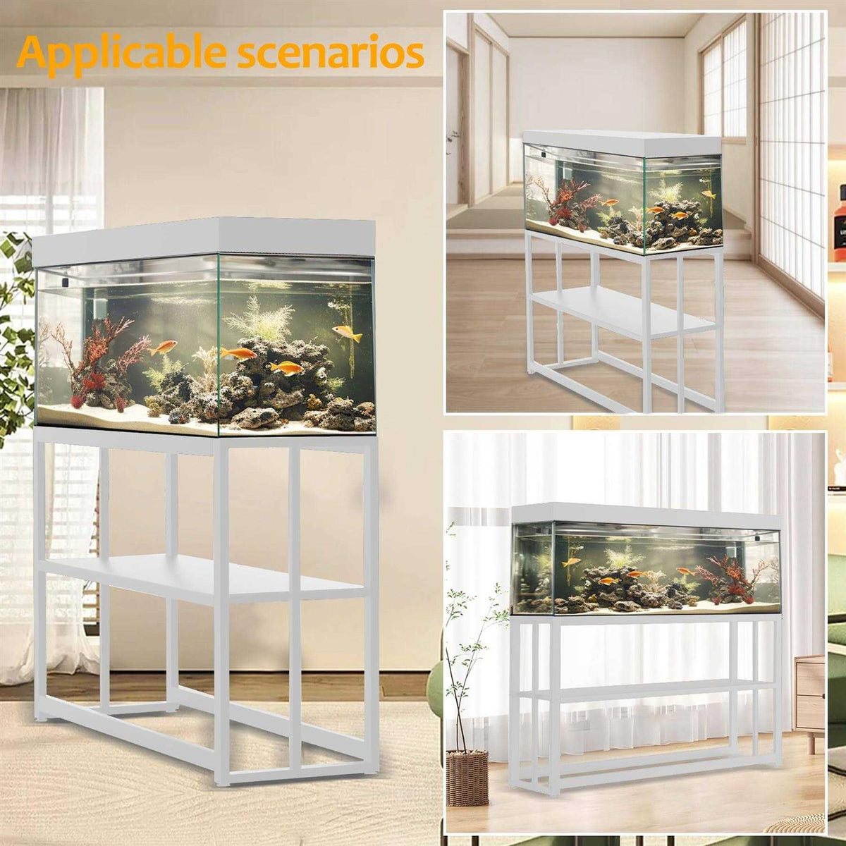 55-75 Gallon Fish Tank Stand with Storage Shelf F365