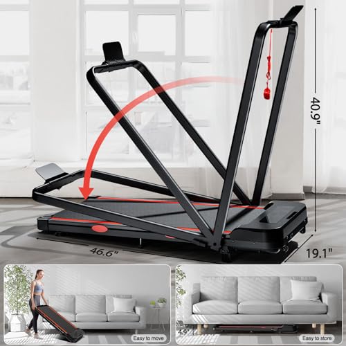 3 in 1 Walking Pad Treadmill with Handle Bar & Incline, 300 lb Capacity, 2.5HP O1347