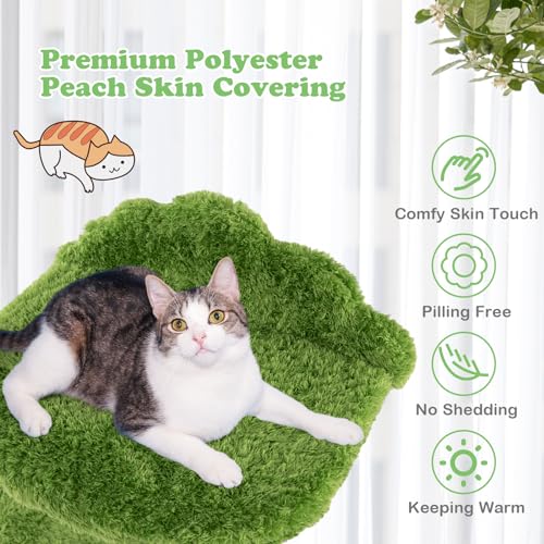 Multi-level Modern Wood Cat Tree with Sisal Scratching Posts A254