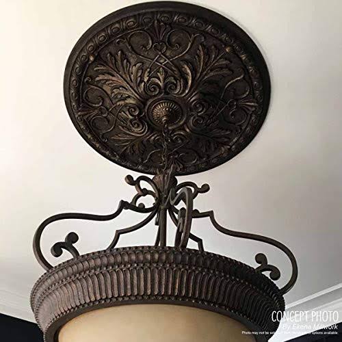 18x22OD x 3 3/8x22ID x 7/8x22P Hand-Painted Ultra Pure White Ceiling Medallion W5716
