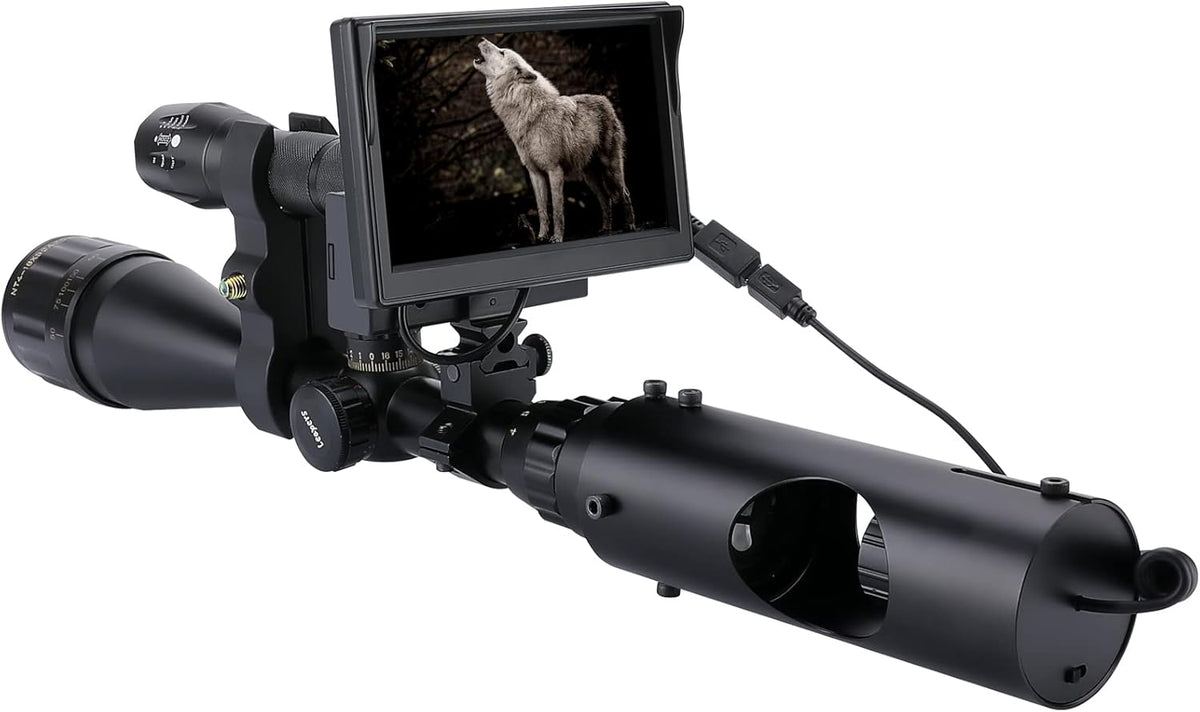 Digital Night Vision Scope with IR Flashlight and 5'' Screen P240