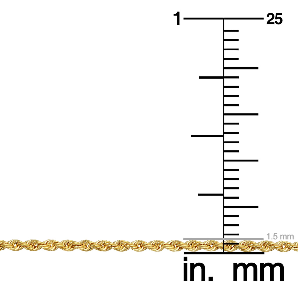 10k Yellow Gold Rope Chain Necklace G946846