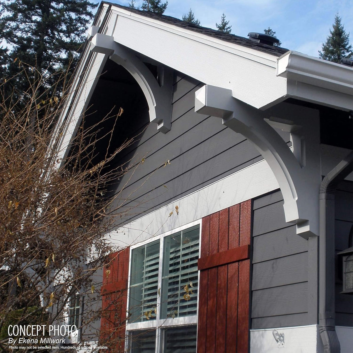 2 1/4 inch W x 2 1/4 inch D x 4 1/4 inch H Devon Corbel (4-Pack) D174